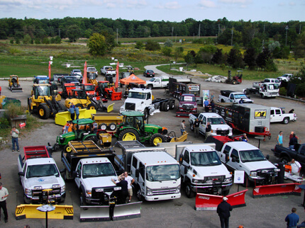 Snow removal equipment outside
