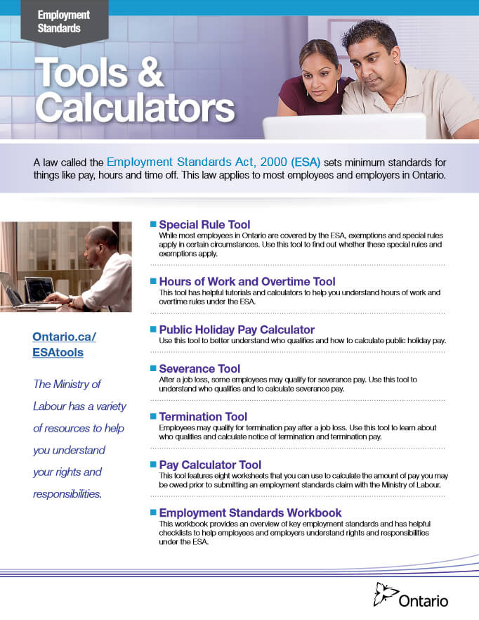 Employment Standards Act Tools & Calculators