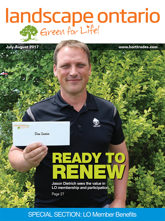 Landscape Ontario magazine cover July 2017