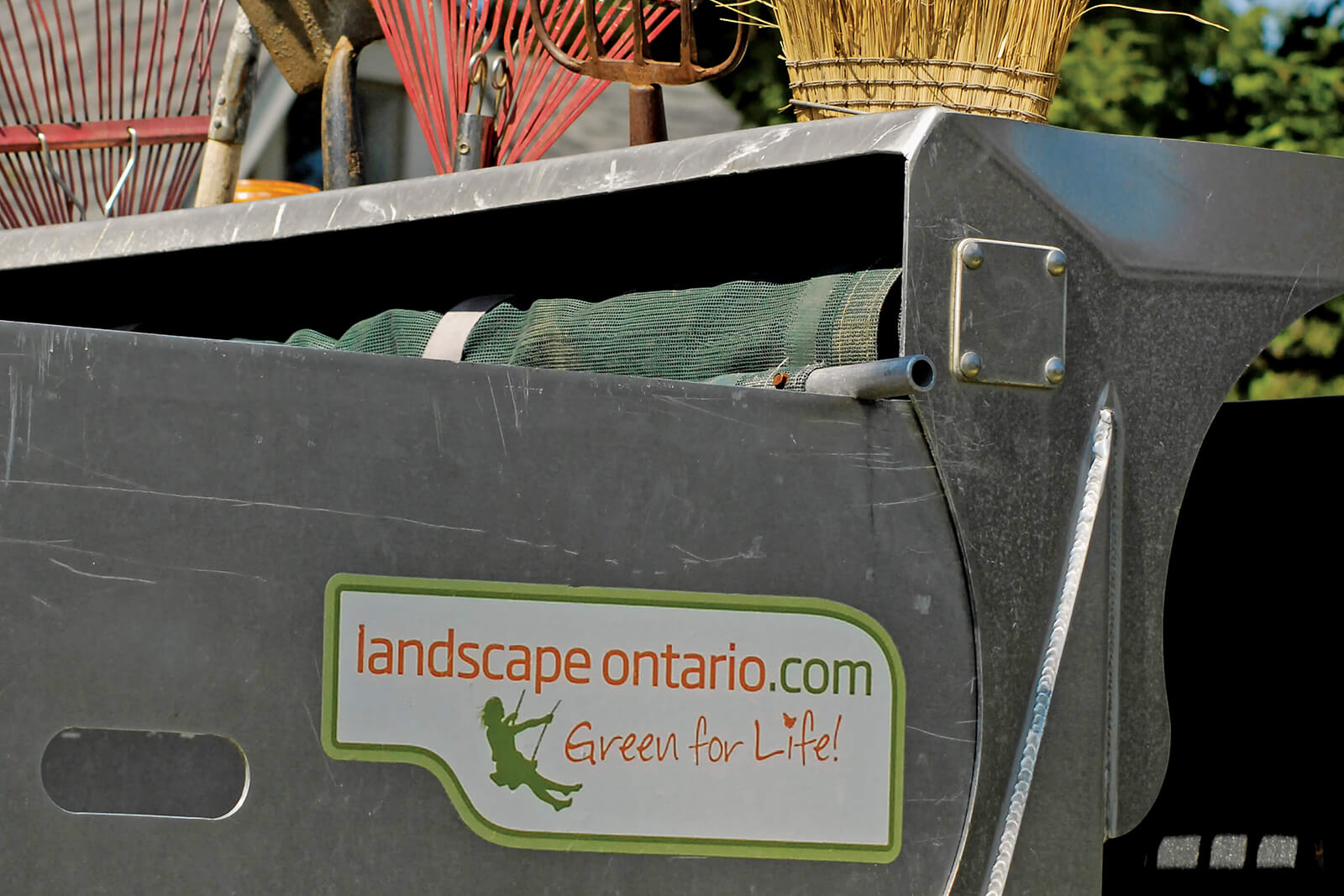 decal on a landscape truck