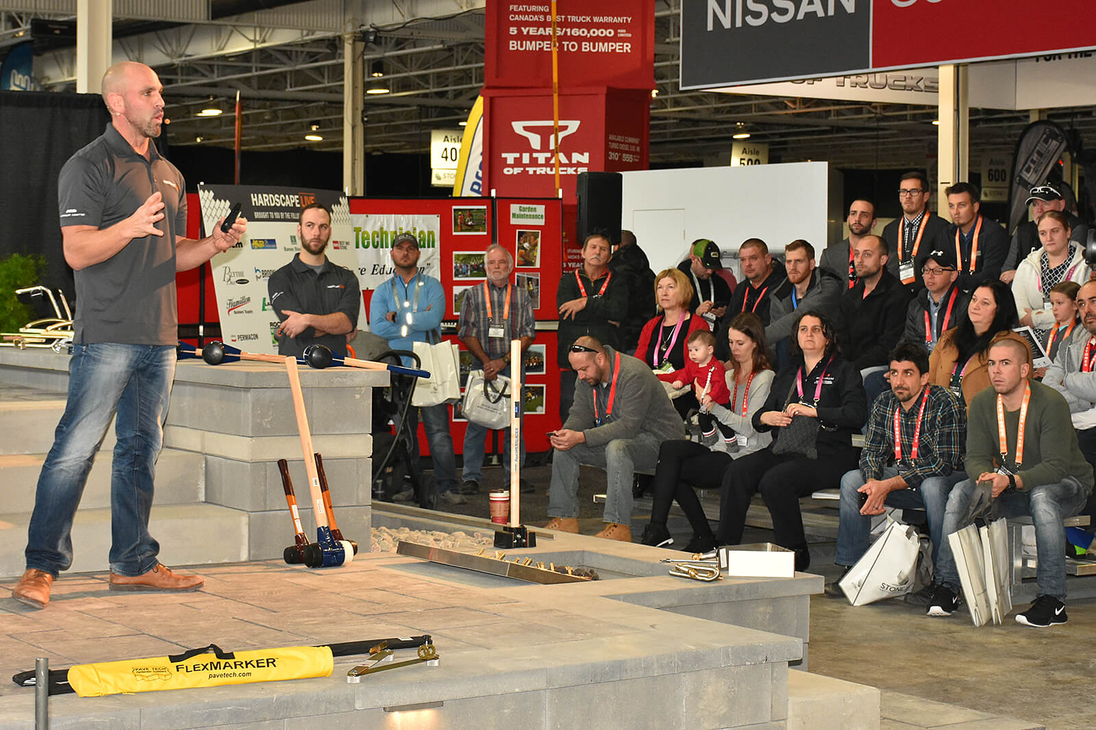 live demo at a trade show