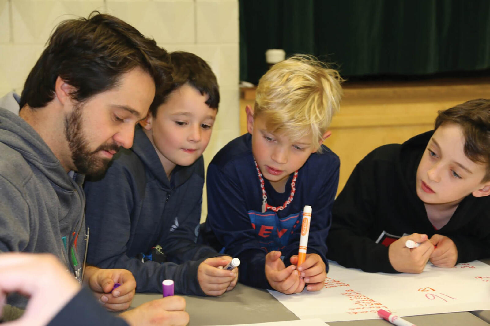 Students of all levels learn and share with each other.