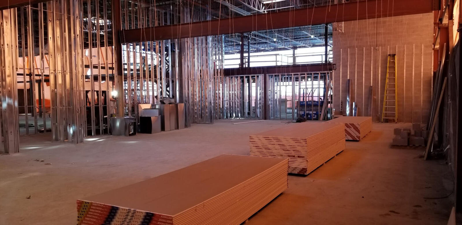 inside of building under construction