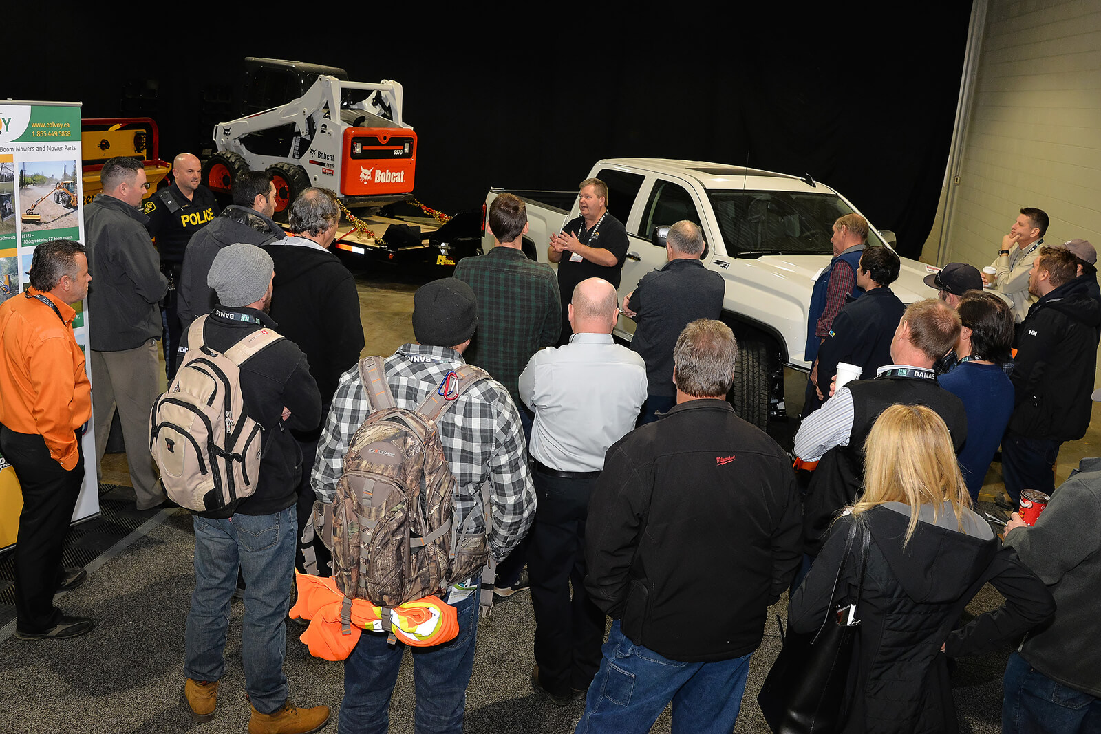 large crown gathered around a presenter