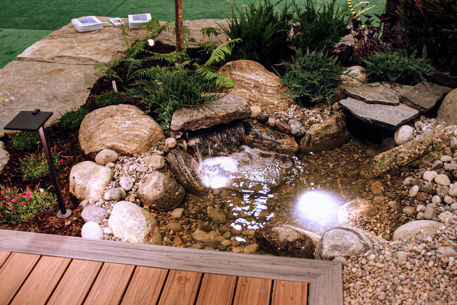 bubbling river in a garden