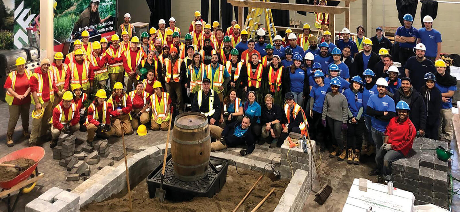 student garden builders gather for a group photo