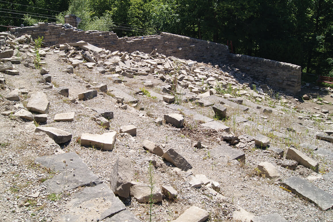 old broken down stone steps that need rebuilding