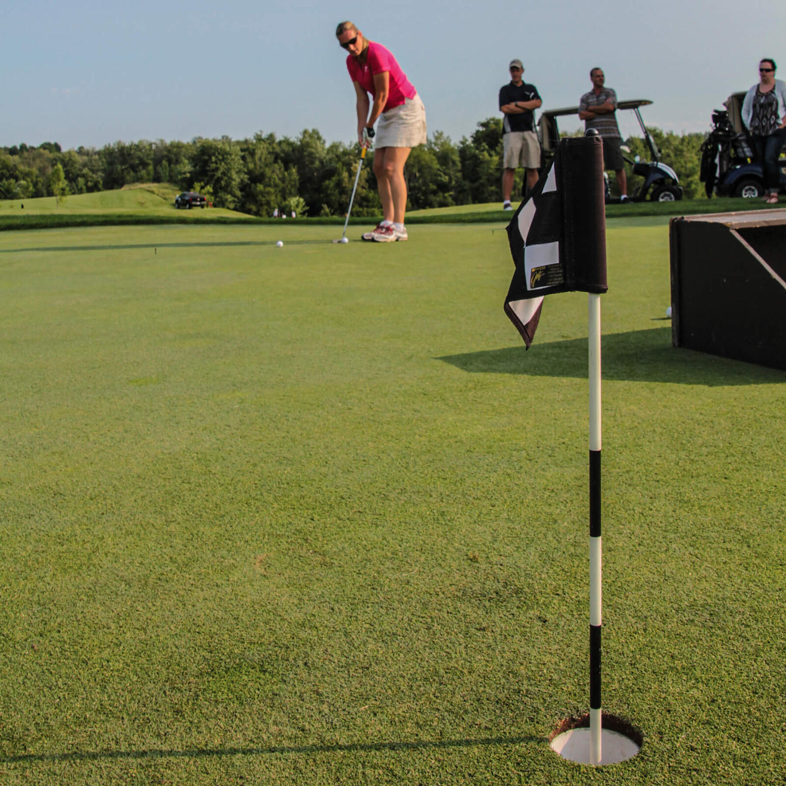 woman on a putting green