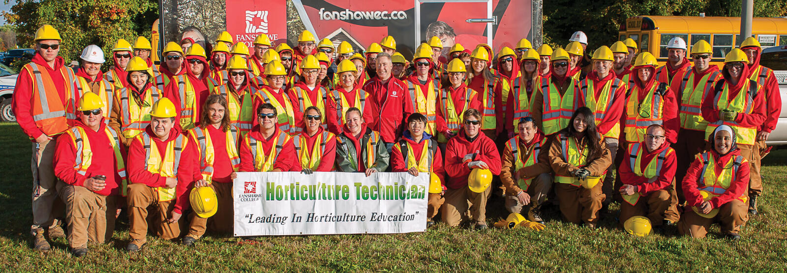 large group of student volunteers from Fanshawe college