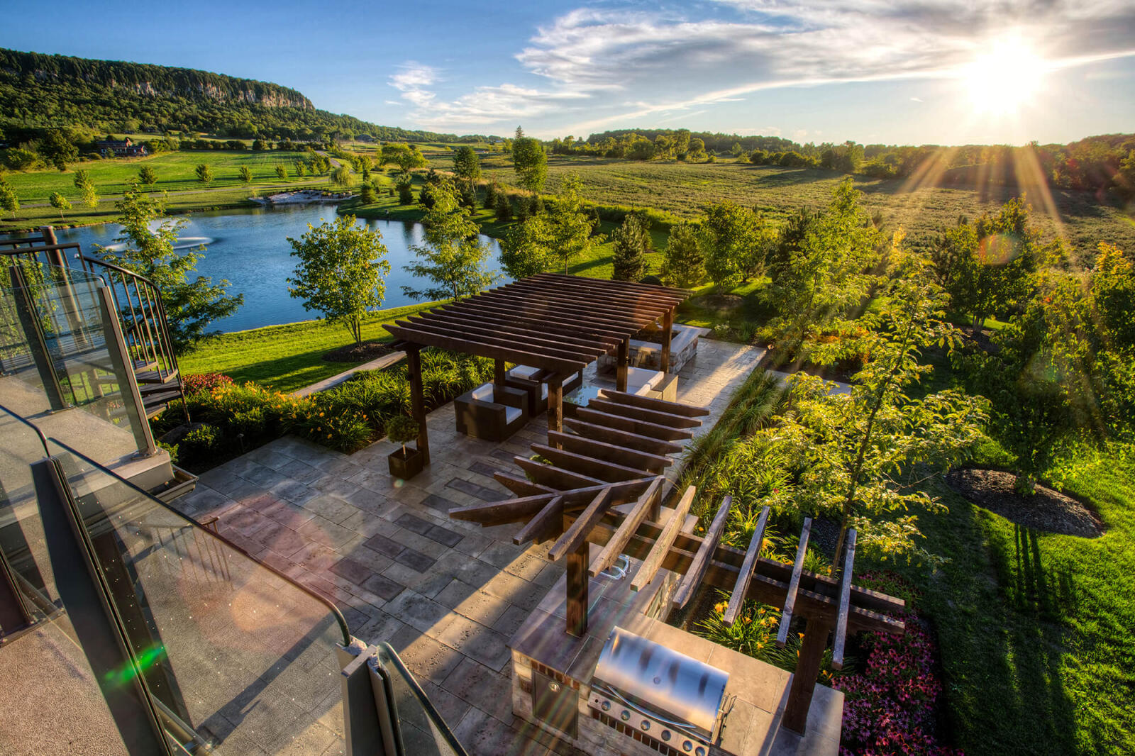 overview of a backyard landscape