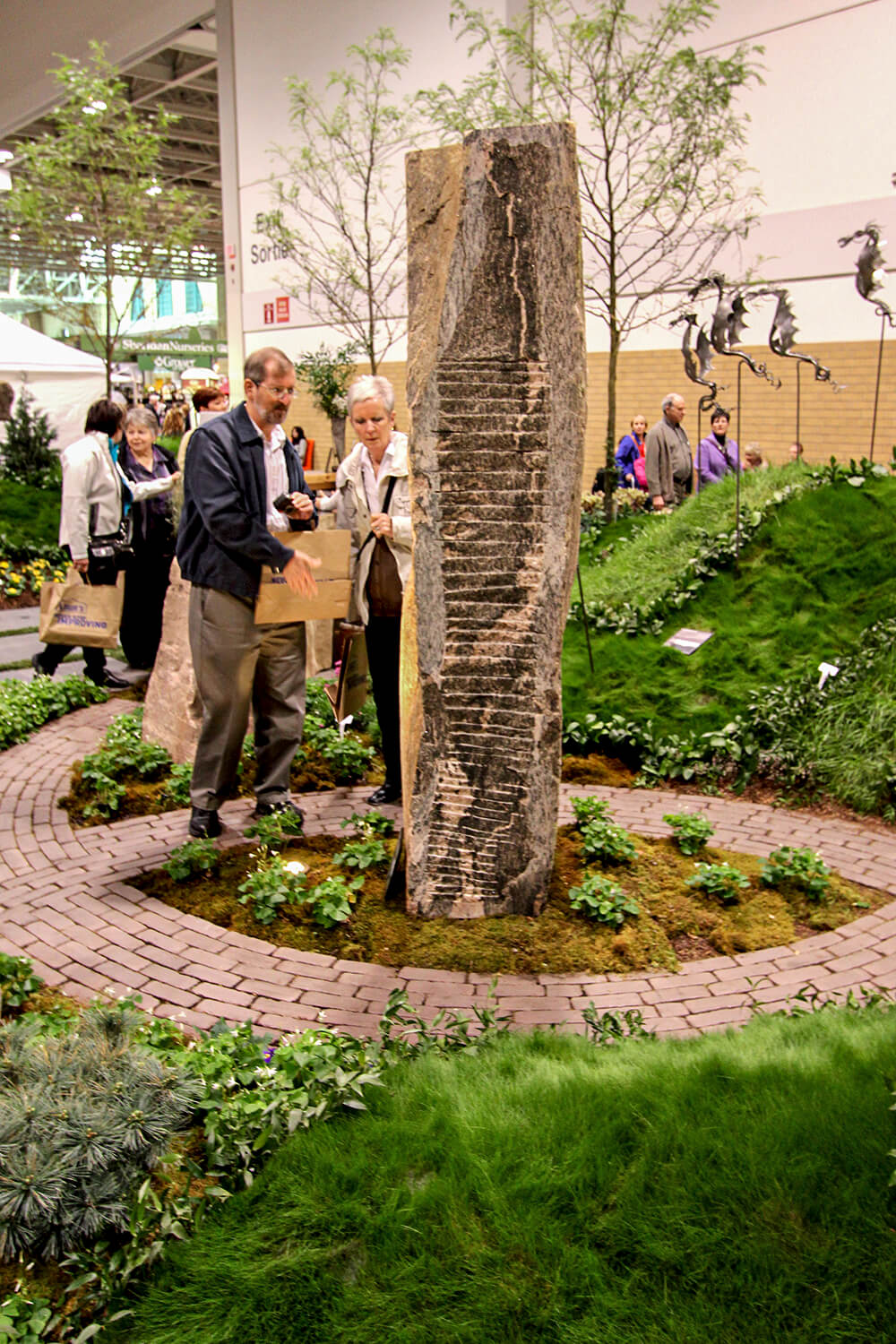 large stone water feature