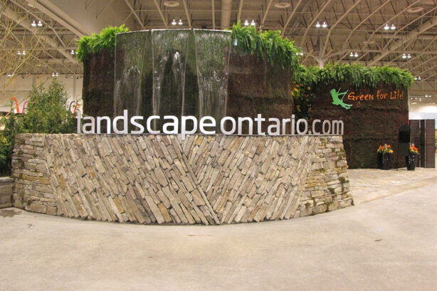 curved stone wall