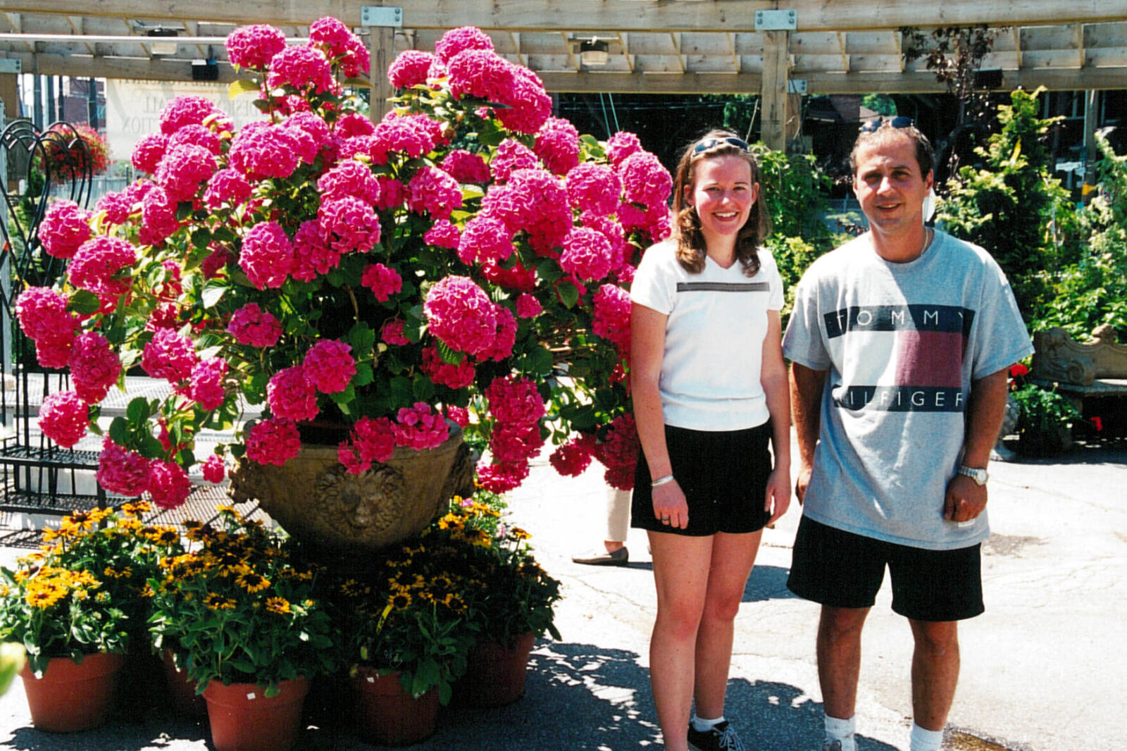 man and a woman in a nursery