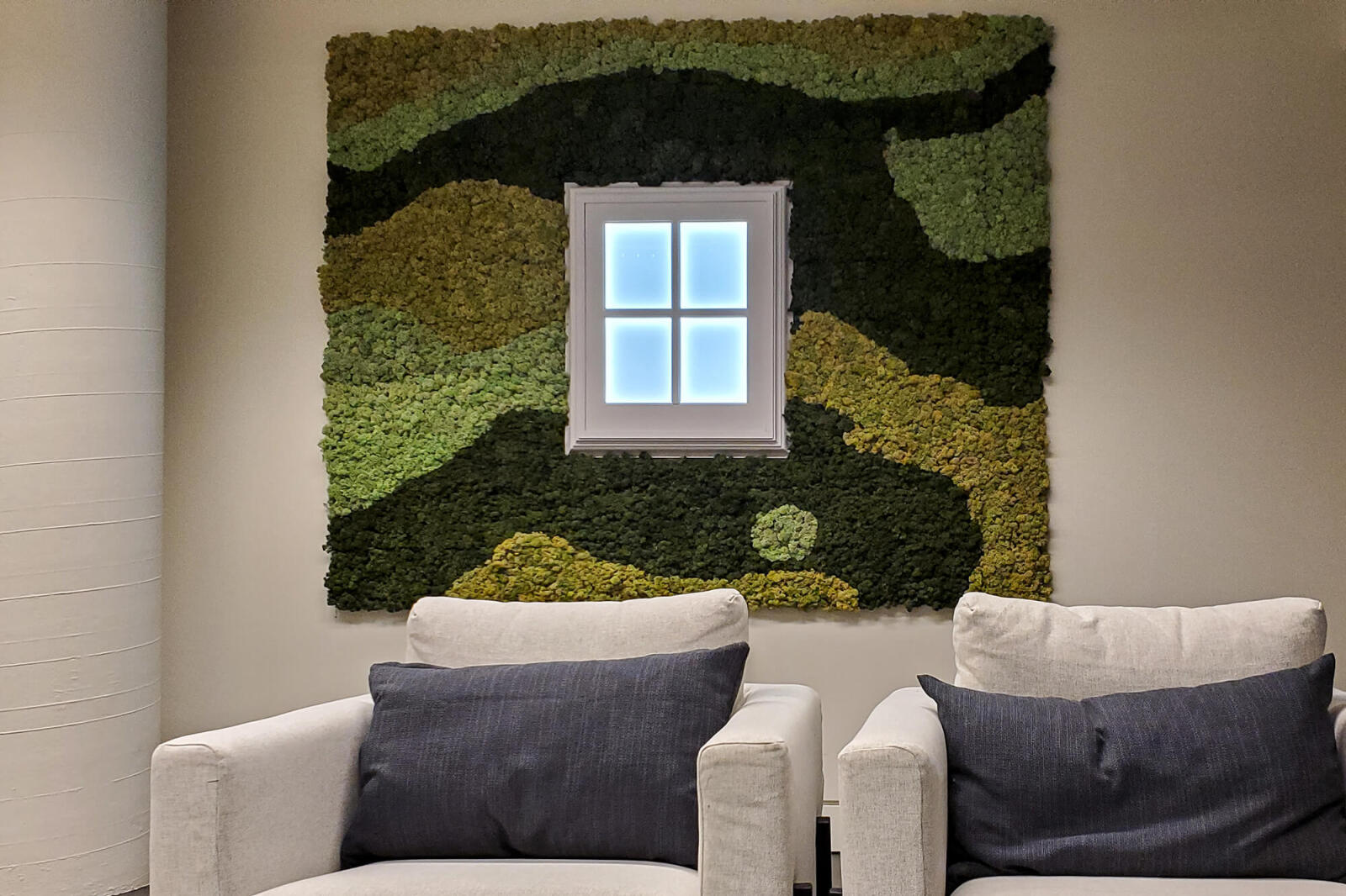 plant frame around a window