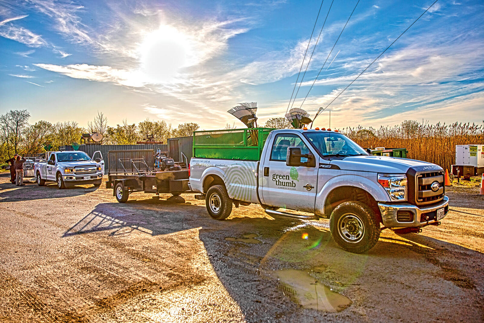 pick up truck and trailer