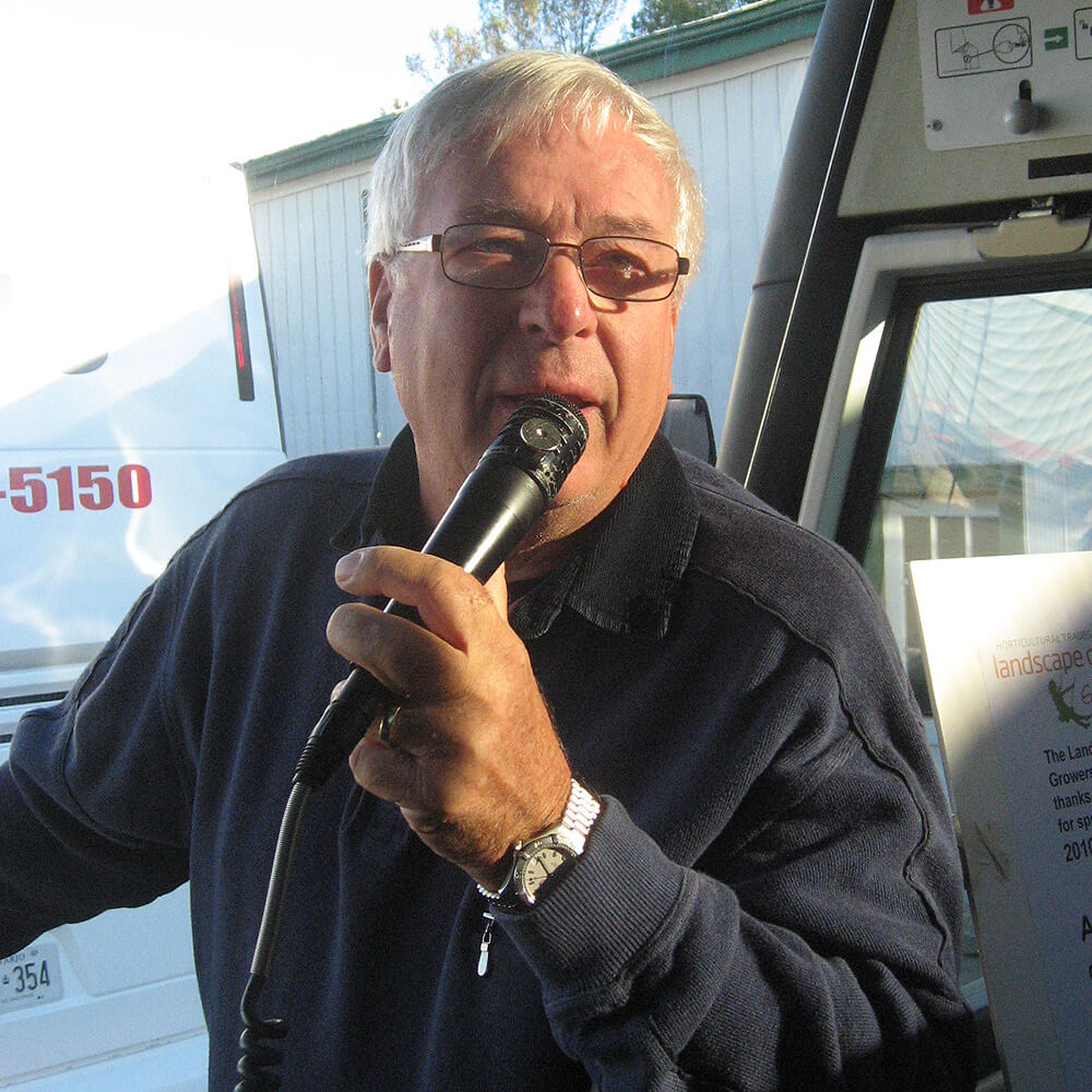 man with a microphone