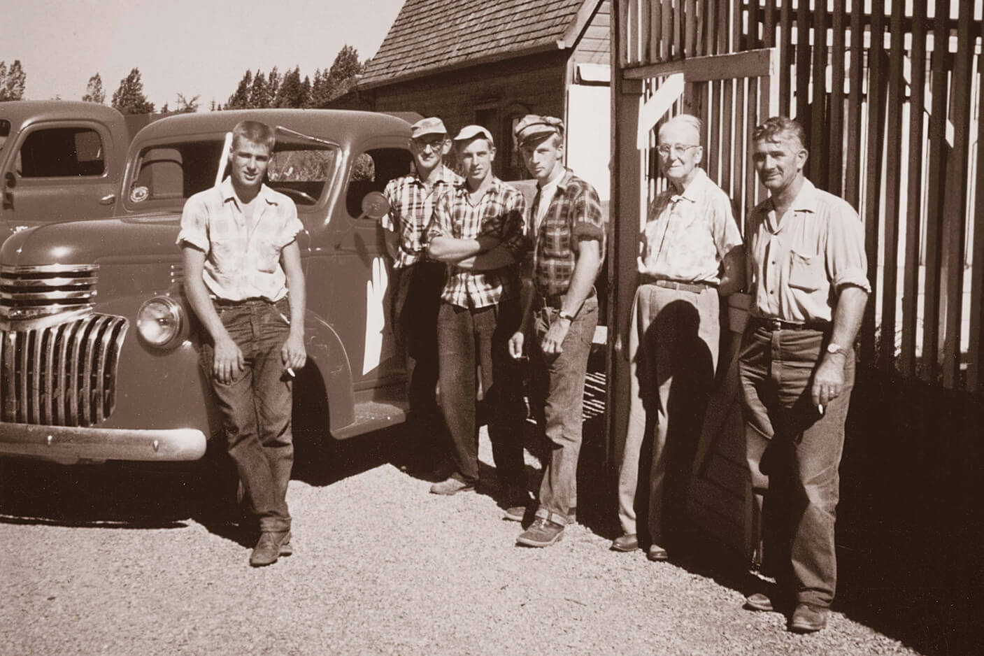 group of men outside