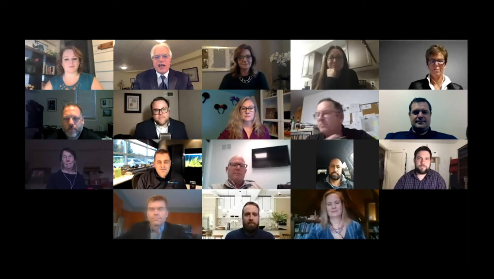group of people in an online meeting