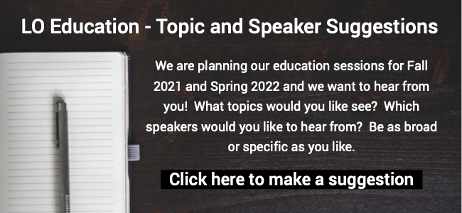 LO education - topic and speaker suggestions