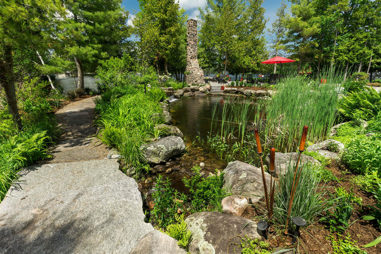 natural pond near water