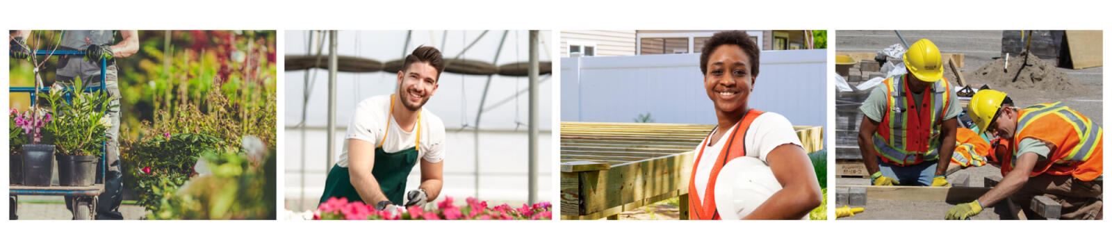 people working various jobs