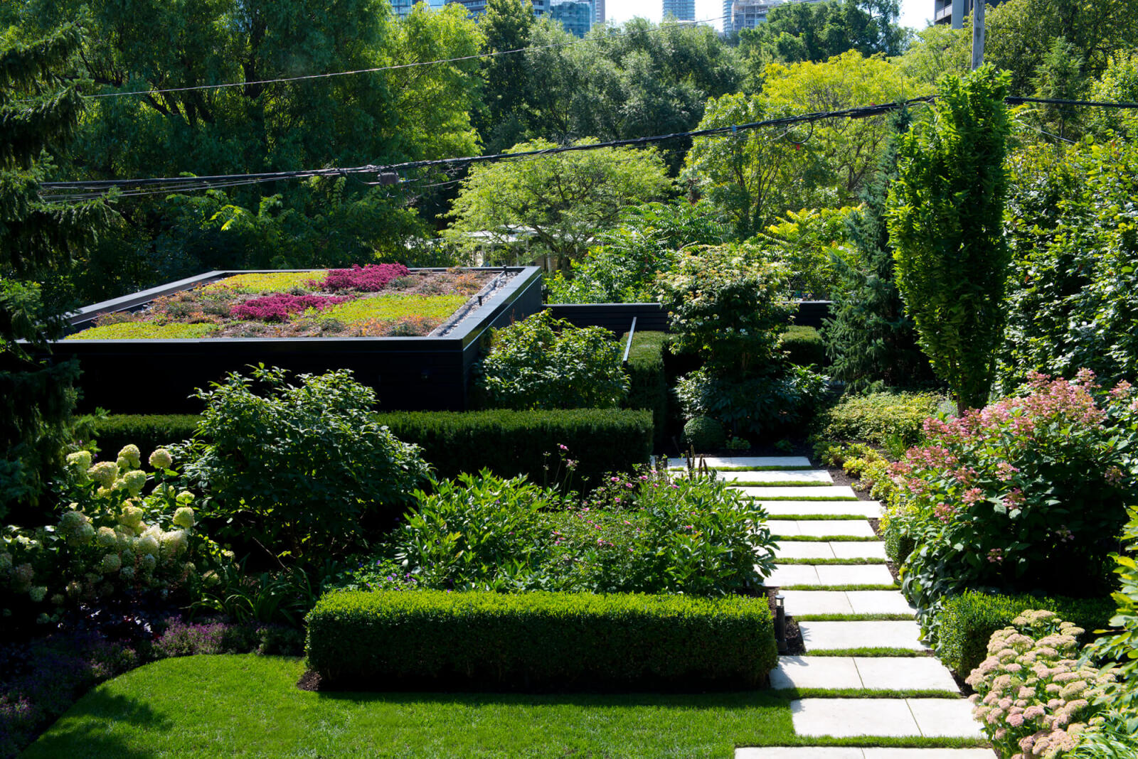 mult-level garden and green roof