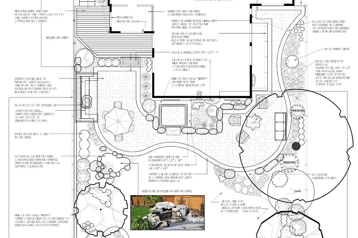 landscape design plan drawing