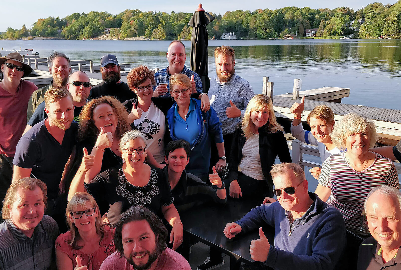 group of people having fun on a boat