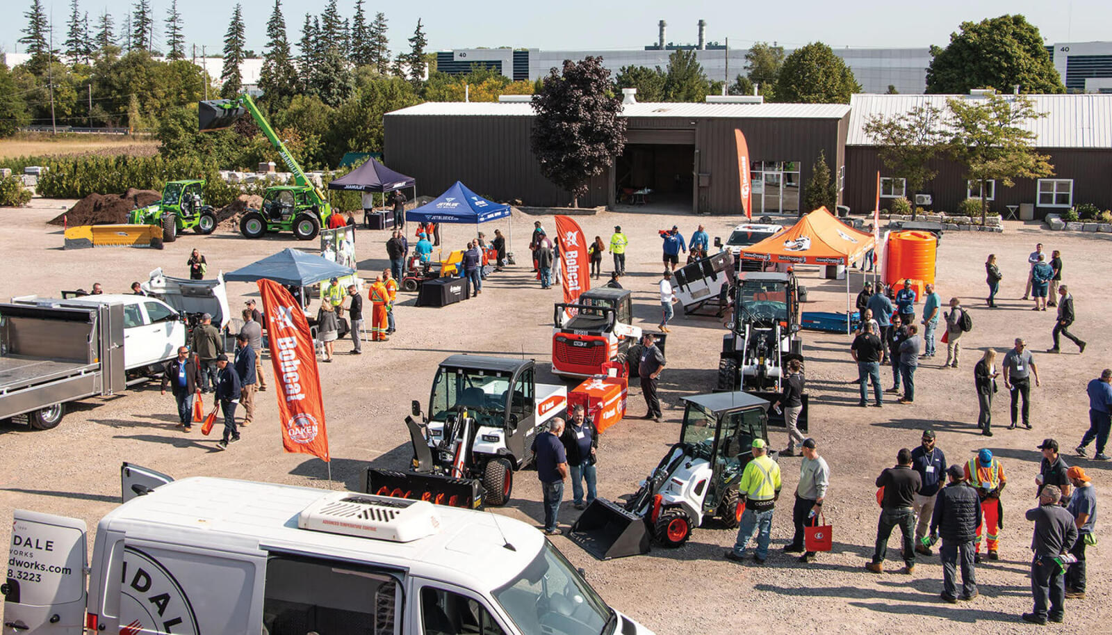 overhead show of the outdoor exhibit area