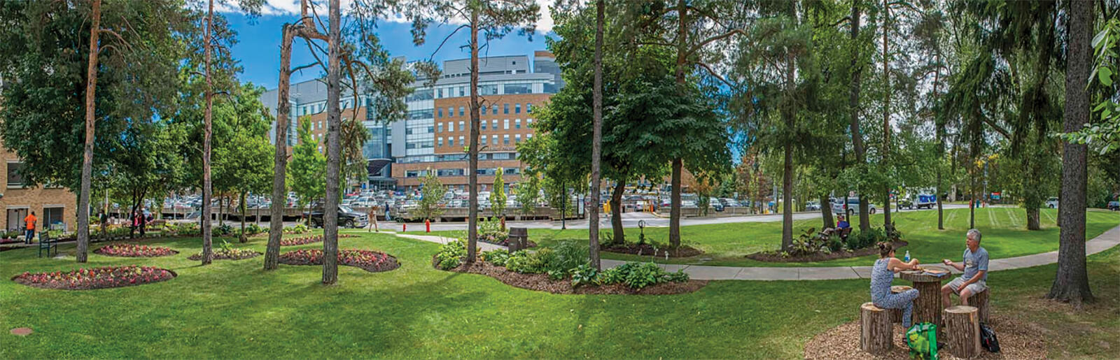 outdoor garden at a hospital