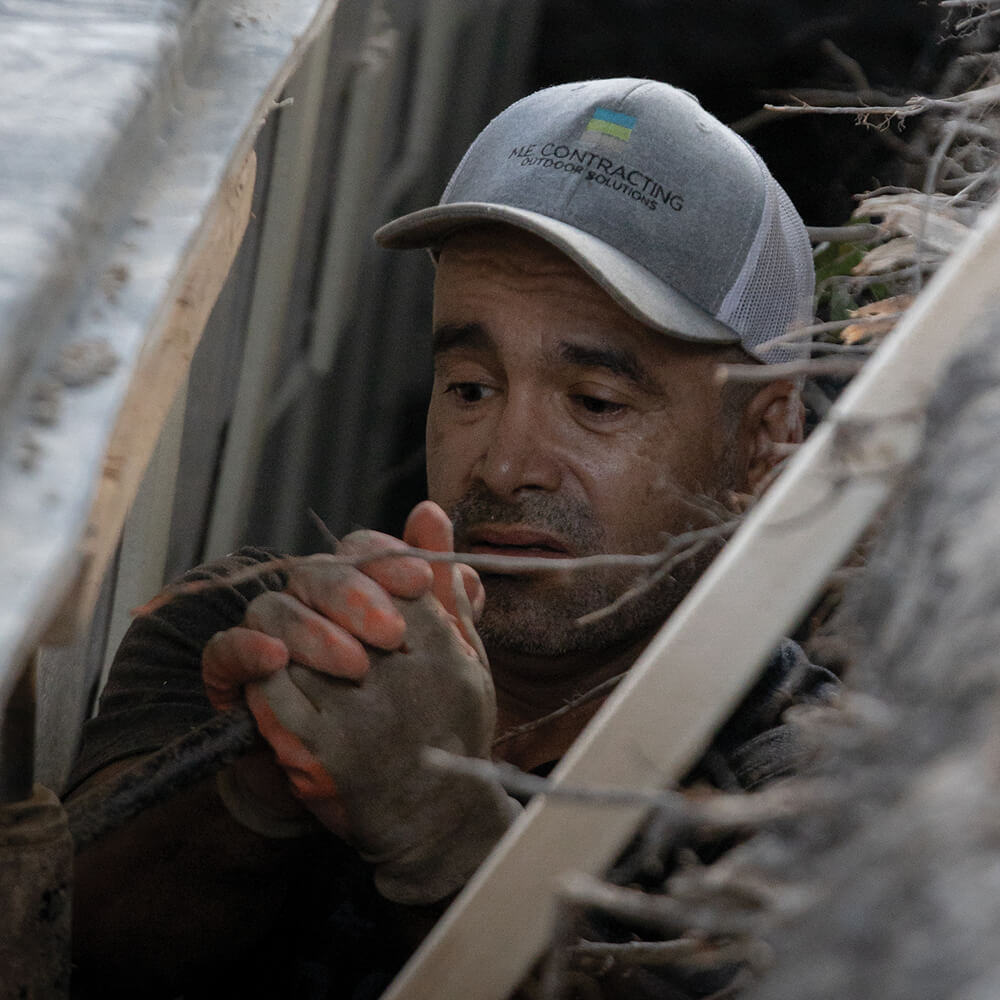man working on a construction project