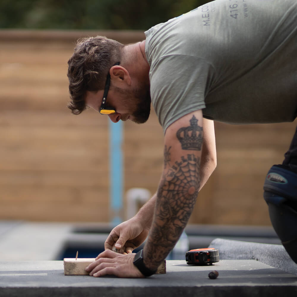 man working on a construction project