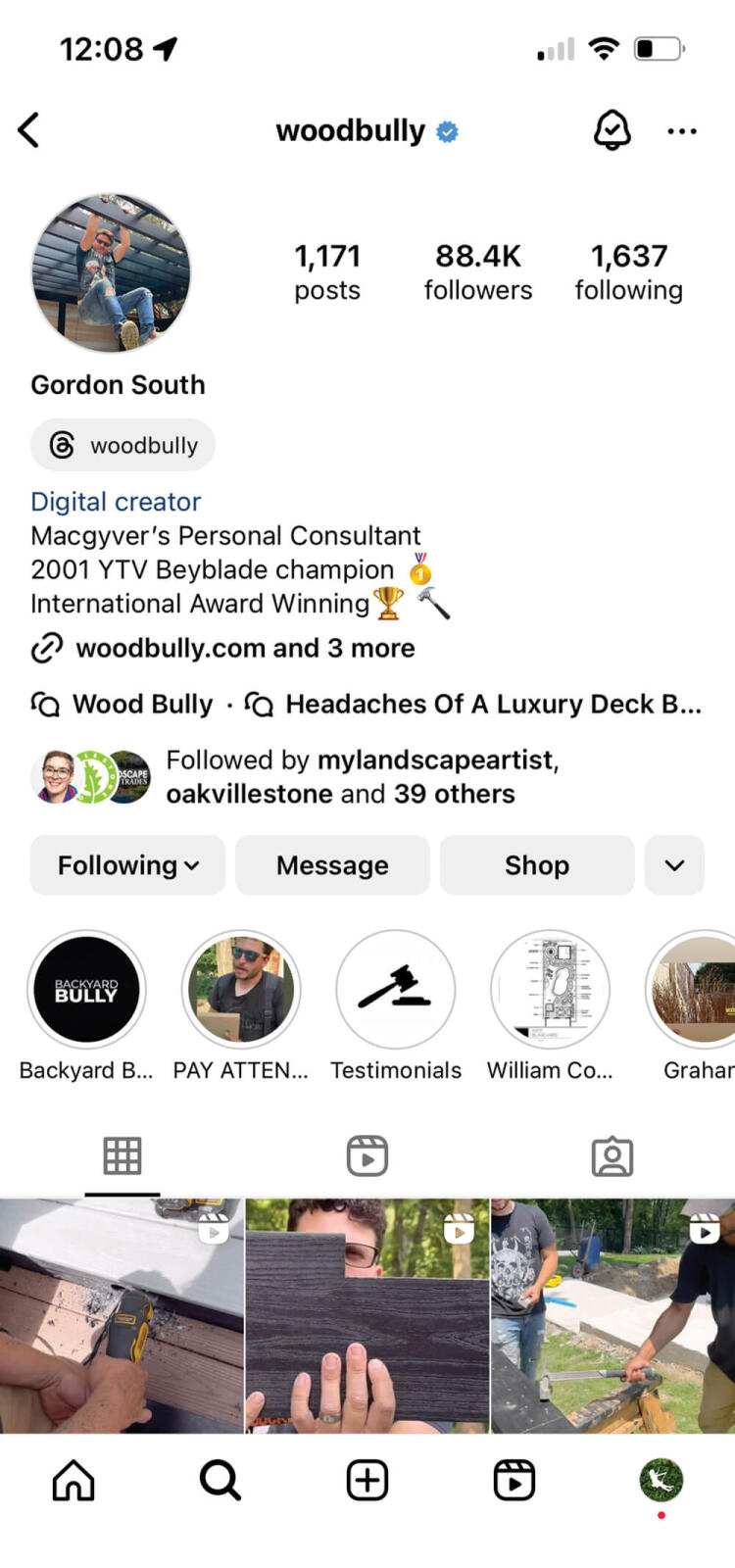 screen capture of a social media feed on a phone