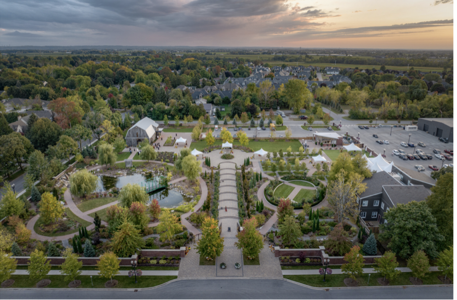 aerial shot of a park