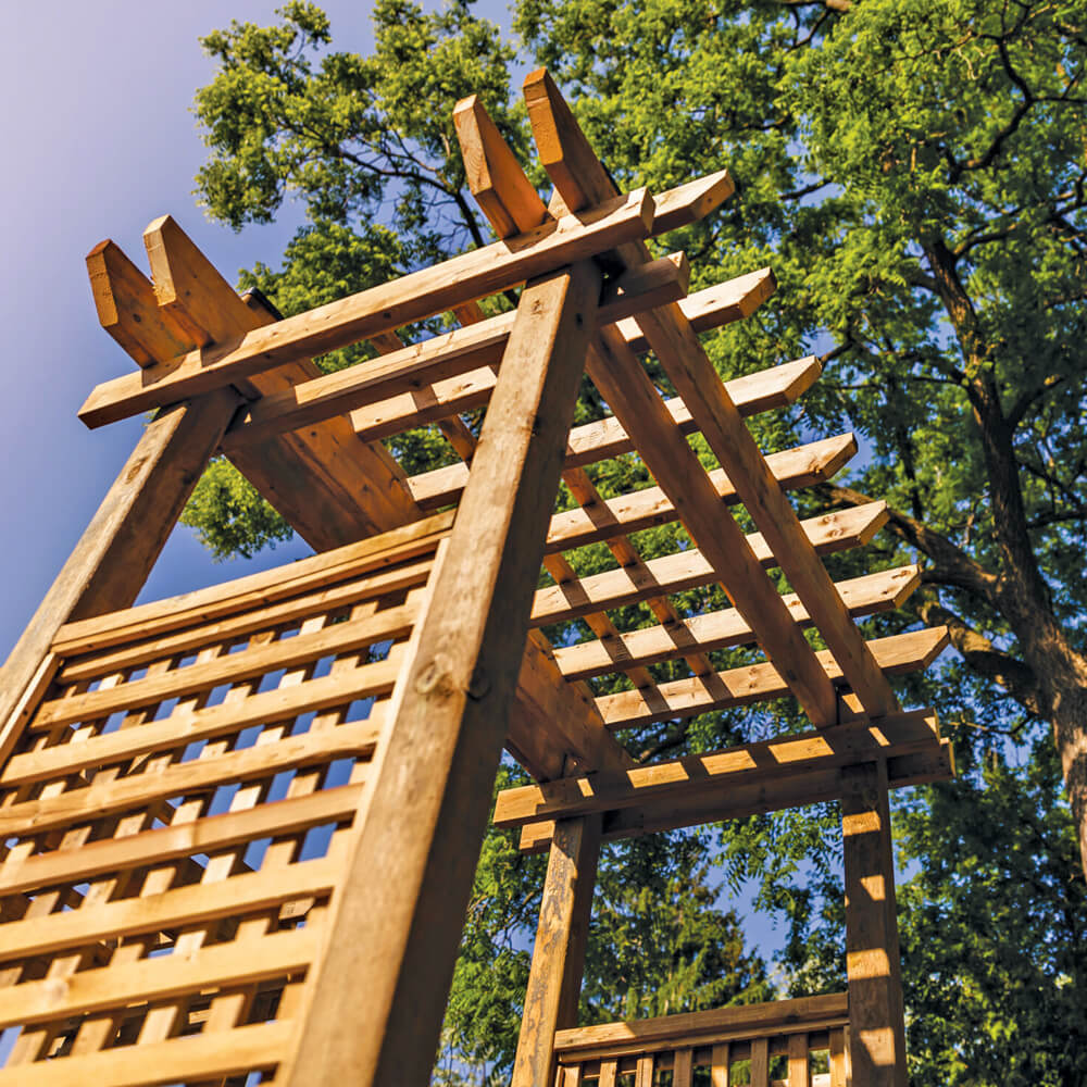 wooden pergola