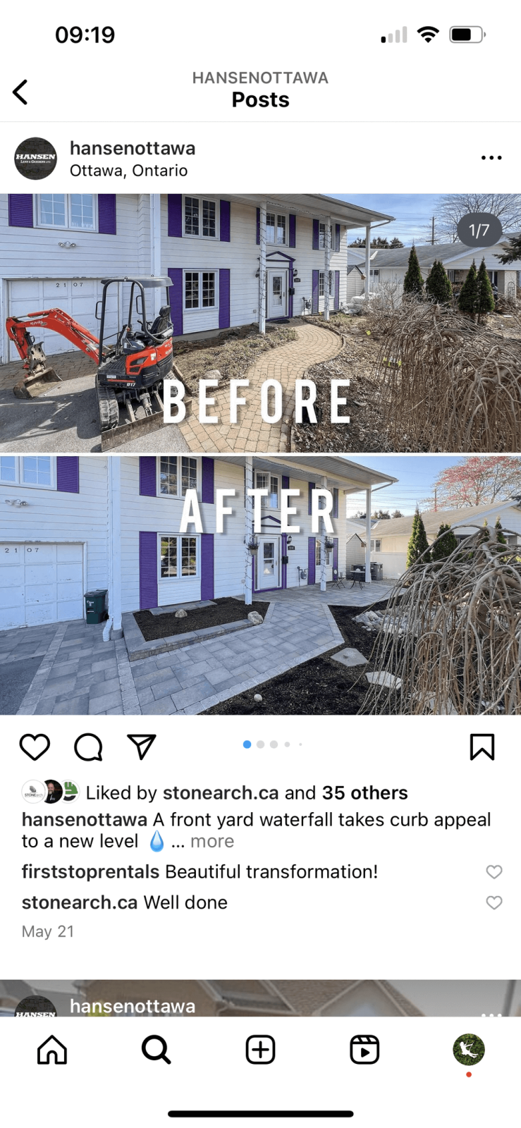 screen capture of a social media feed on a phone