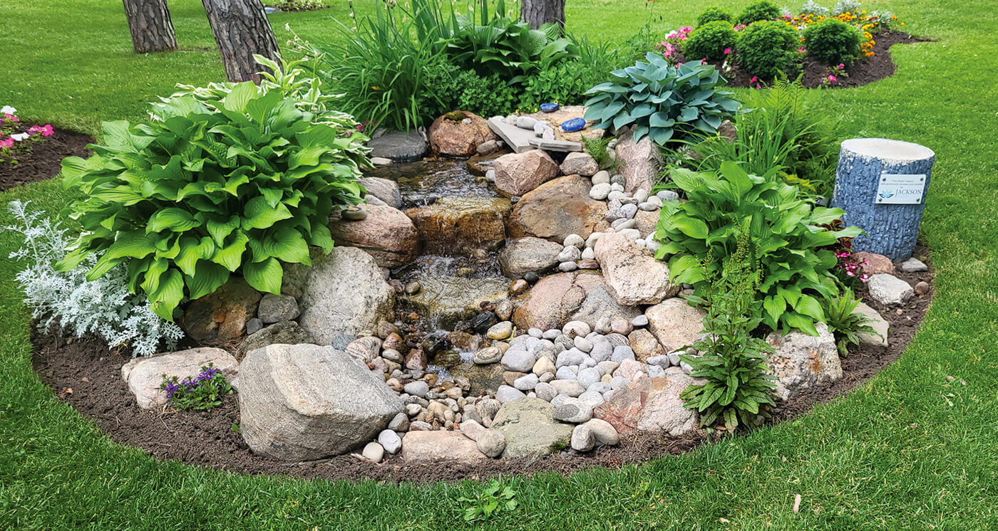 waterfall pond garden