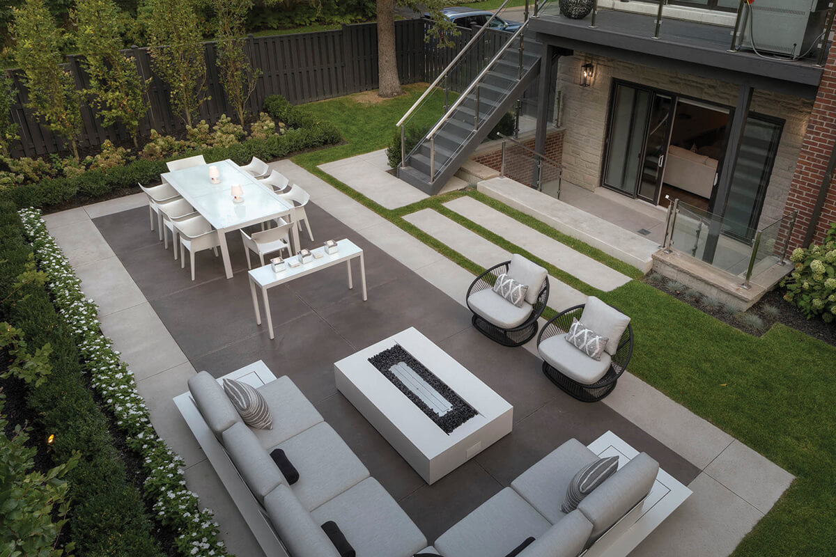 backyard dining area