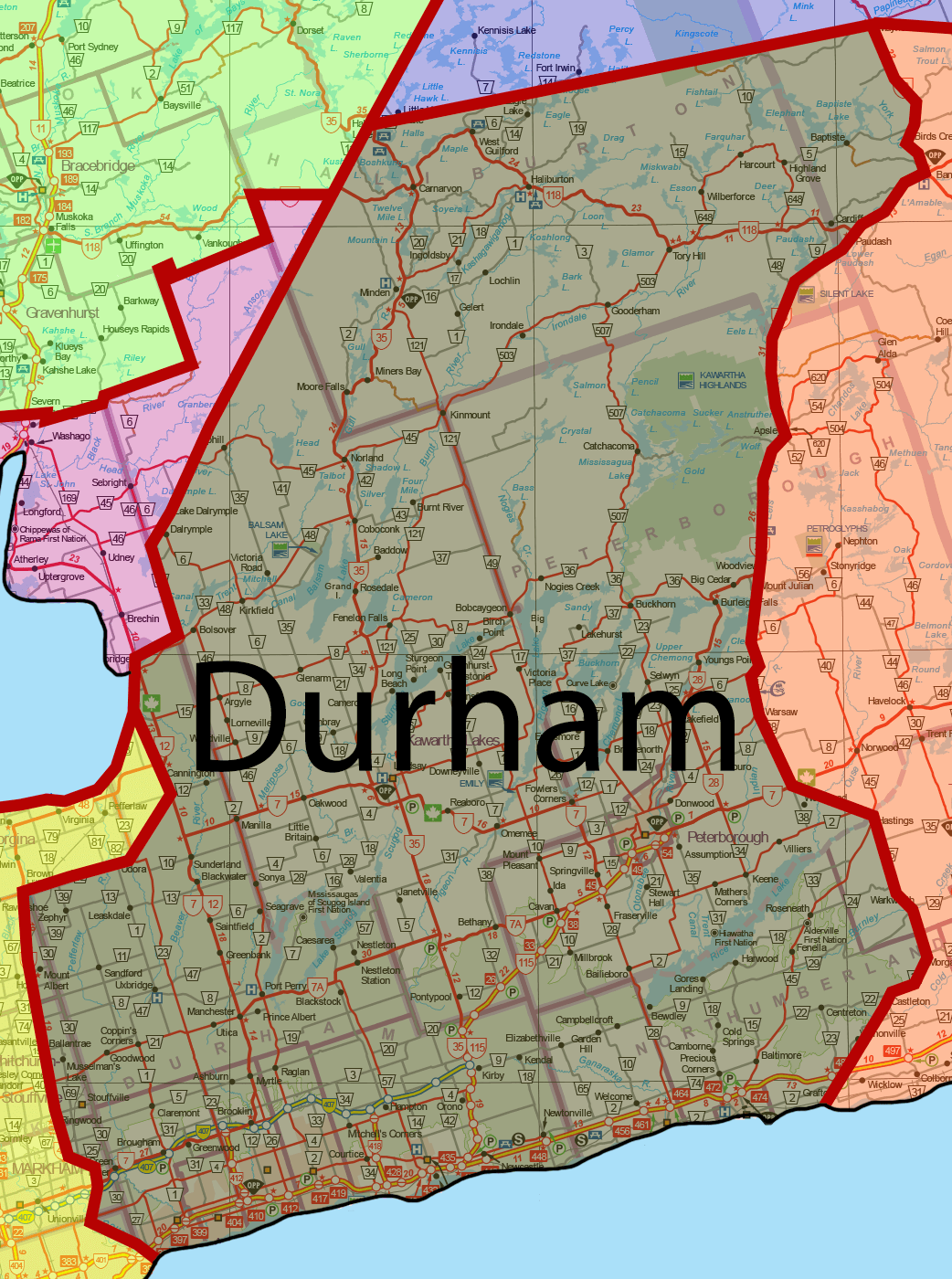 map of durham area