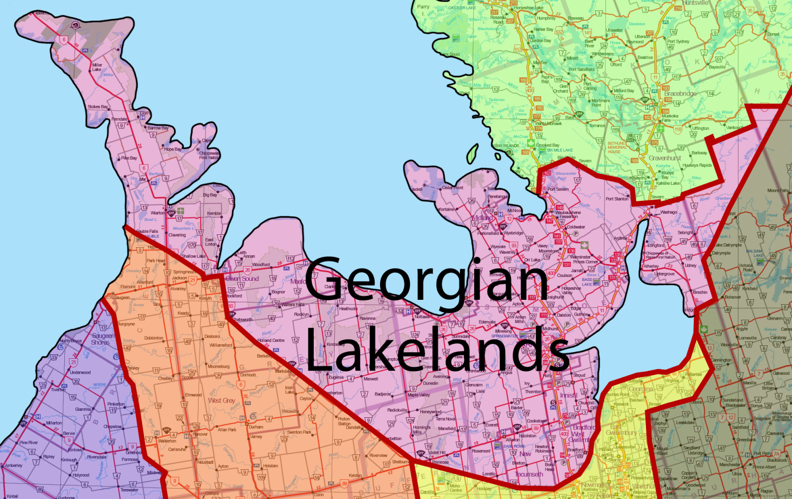 map of barrie area