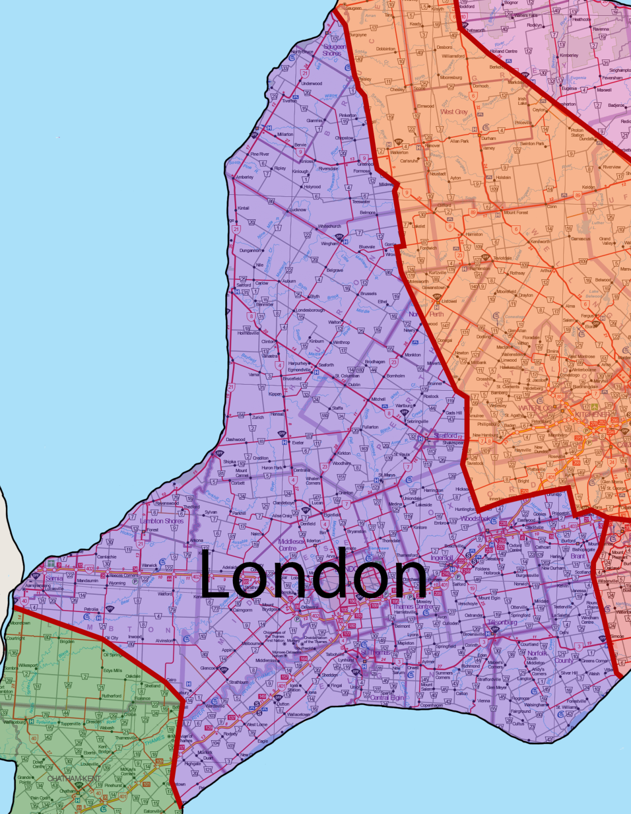 map of london area