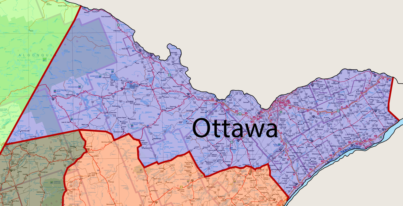 map of ottawa area