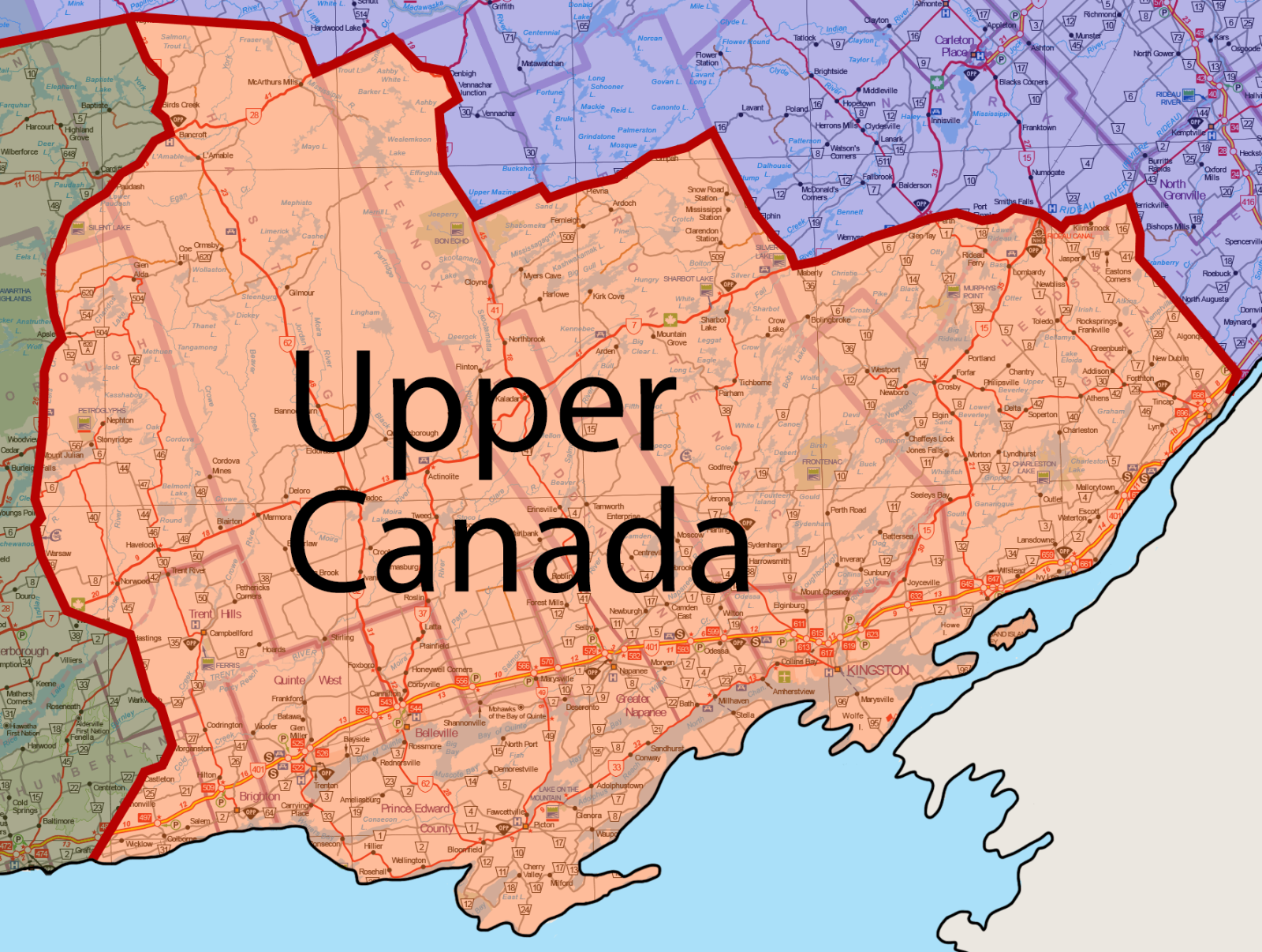 map of eastern ontario area