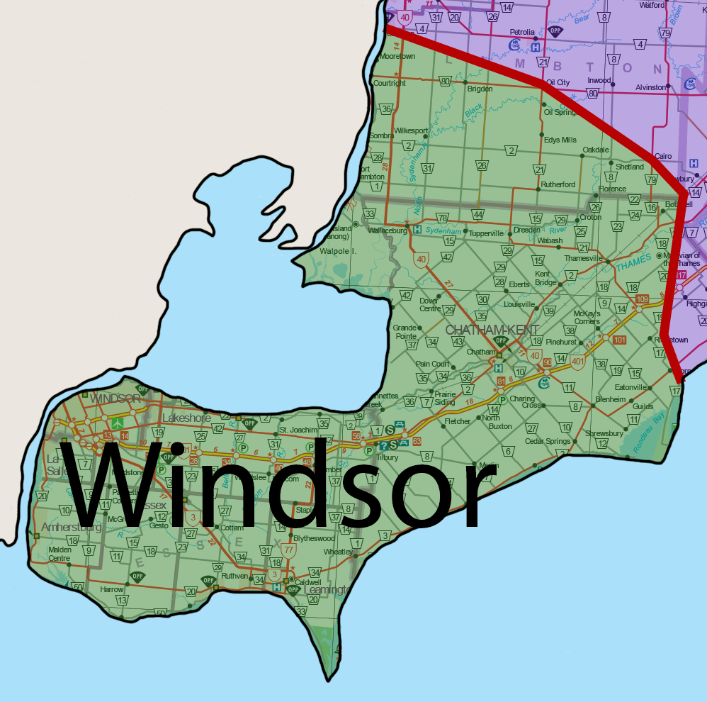 map of windsor area