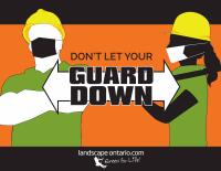 cartoon man wearing mask and hard hat