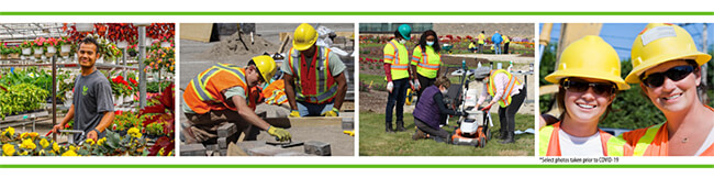 people working various jobs