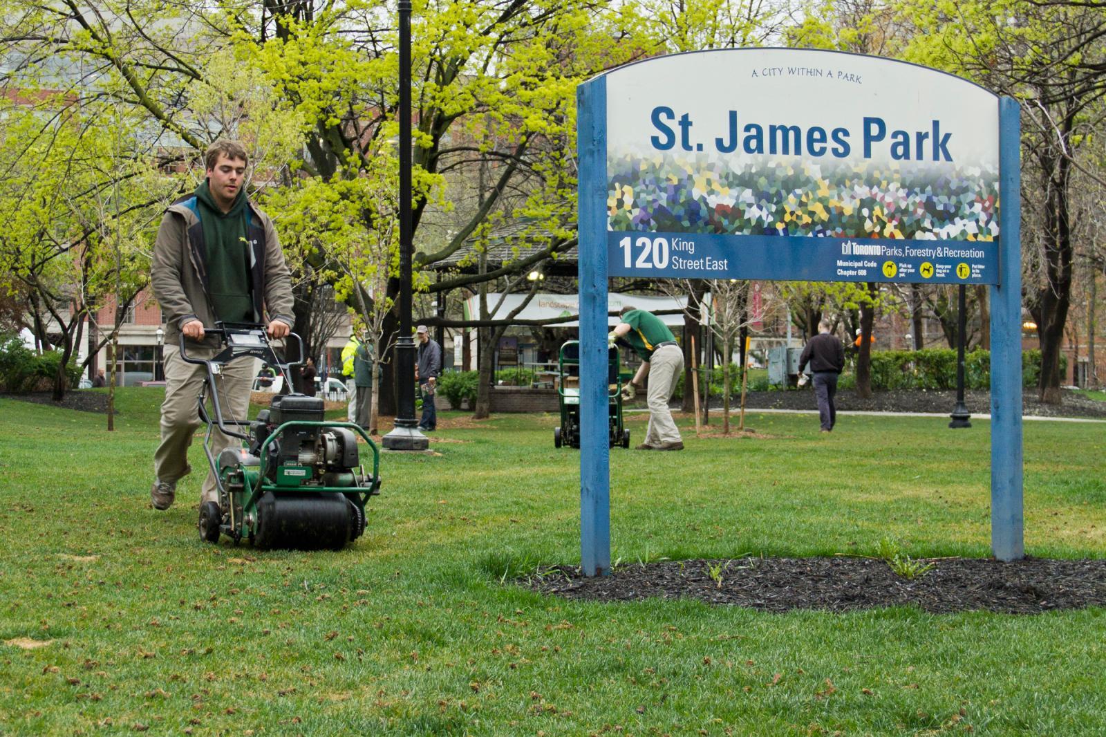 St. James Park spring clean up 2018