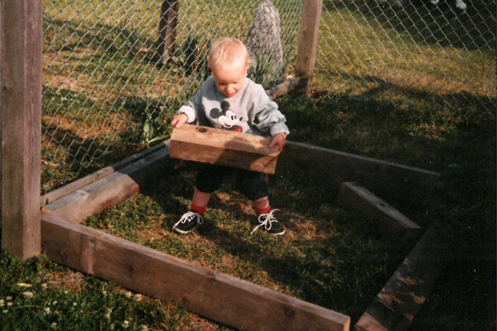 Paul Wiench got an early start working in the family garden.