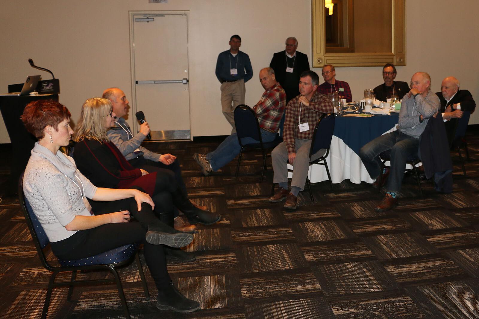 After the presentations, growers took the opportunity to discuss policies and factors that affect their business operations.