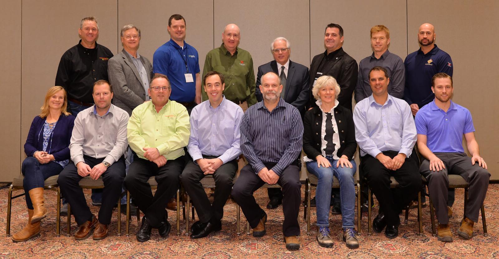 Members of Landscape Ontario’s Provincial Board of Directors assemble for a group photo at an annual general meeting held Jan. 11.